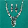 American Diamond Classic Necklace with Rhodium Plating