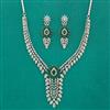 American Diamond Classic Necklace with Rhodium Plating