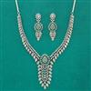 American Diamond Classic Necklace with Rhodium Plating