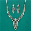 American Diamond Classic Necklace with Rhodium Plating