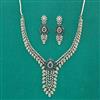 American Diamond Classic Necklace with Rhodium Plating
