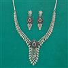 American Diamond Classic Necklace with Rhodium Plating