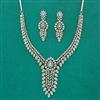 American Diamond Classic Necklace with Rhodium Plating