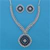 American Diamond Classic Necklace with Rhodium Plating