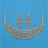 American Diamond Classic Necklace with Rhodium Plating 2 Tone Plating Mehndi Plating