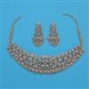 American Diamond Classic Necklace with Rhodium Plating 2 Tone Plating Mehndi Plating