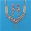 American Diamond Hazoorilal Necklace with Carat Plating