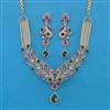 American Diamond Hazoorilal Necklace with Carat Plating