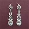 American Diamond Long Earring with Rhodium Plating