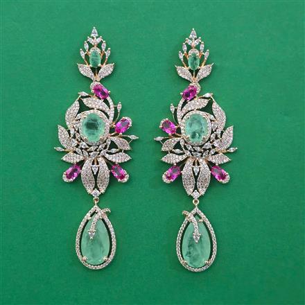 American Diamond Hazoorilal Earring with Carat Plating