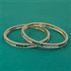 American Diamond 2 Pc Classic Bangles with 2 Tone Plating
