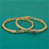 American Diamond 2 Pc Classic Bangles with Gold Plating
