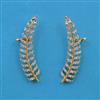 American Diamond Earcuff with Rhodium Plating 2 Tone Plating Mehndi Plating