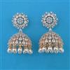 American Diamond Jhumki with Rhodium Plating 2 Tone Plating Carat Plating