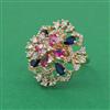 American Diamond Hazoorilal Ring with Carat Plating