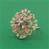 American Diamond Hazoorilal Ring with Carat Plating