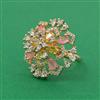 American Diamond Hazoorilal Ring with Carat Plating