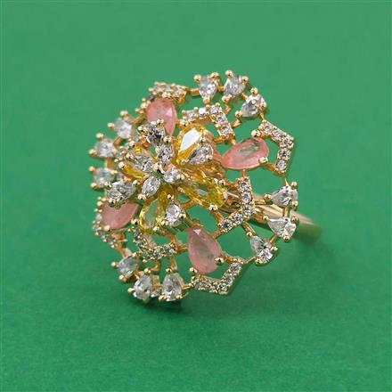 American Diamond Hazoorilal Ring with Carat Plating