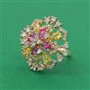American Diamond Hazoorilal Ring with Carat Plating