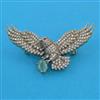 American Diamond Birds Brooch with Mehndi Plating