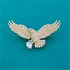 American Diamond Birds Brooch with Gold Plating