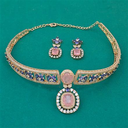American Diamond Classic Necklace with Carat Plating