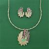 American Diamond Hazoorilal Pendant Set with Carat Plating