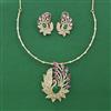 American Diamond Hazoorilal Pendant Set with Carat Plating