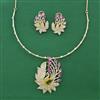 American Diamond Hazoorilal Pendant Set with Carat Plating