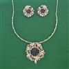 American Diamond Hazoorilal Pendant Set with Carat Plating