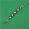 American Diamond Adjustable Bracelet with Black Plating