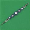 American Diamond Adjustable Bracelet with Black Plating