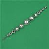 American Diamond Adjustable Bracelet with Black Plating