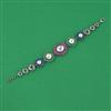 American Diamond Adjustable Bracelet with Black Plating