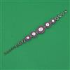 American Diamond Adjustable Bracelet with Black Plating