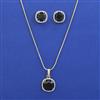 American Diamond Classic Pendant Set with 2 Tone Plating