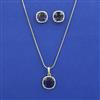 American Diamond Classic Pendant Set with 2 Tone Plating