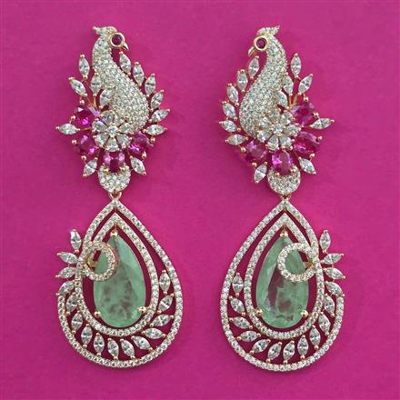American Diamond Hazoorilal Earring with Carat Plating