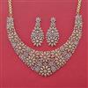 American Diamond Classic Necklace with Rhodium Plating 2 Tone Plating Mehndi Plating