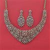 American Diamond Classic Necklace with Rhodium Plating 2 Tone Plating Mehndi Plating