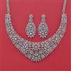 American Diamond Classic Necklace with Rhodium Plating 2 Tone Plating Mehndi Plating