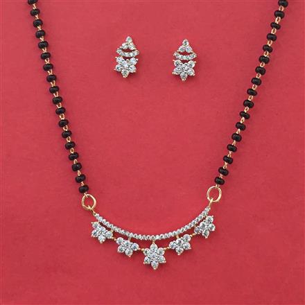 American Diamond Classic Mangalsutra with Carat Plating