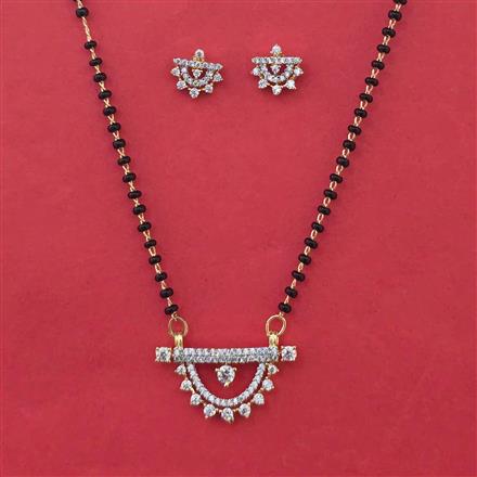 American Diamond Classic Mangalsutra with Carat Plating