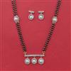American Diamond Pearl Mangalsutra with Carat Plating