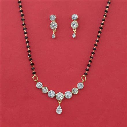 American Diamond Classic Mangalsutra with Carat Plating