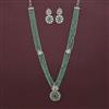 American Diamond Classic Necklace with Rhodium Plating