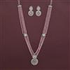 American Diamond Classic Necklace with Rhodium Plating