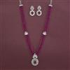 American Diamond Classic Necklace with Rhodium Plating