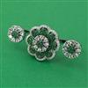 American Diamond Classic Ring with Black Plating