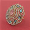 American Diamond Hazoorilal Ring with Carat Plating